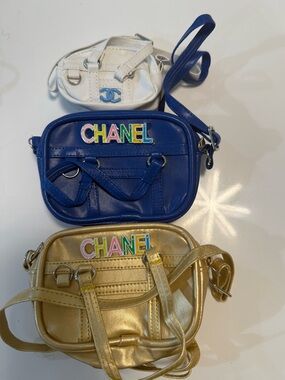 Bundle of 3 - Brand New Designer Inspired Crossbody Bag 💙💛🤍